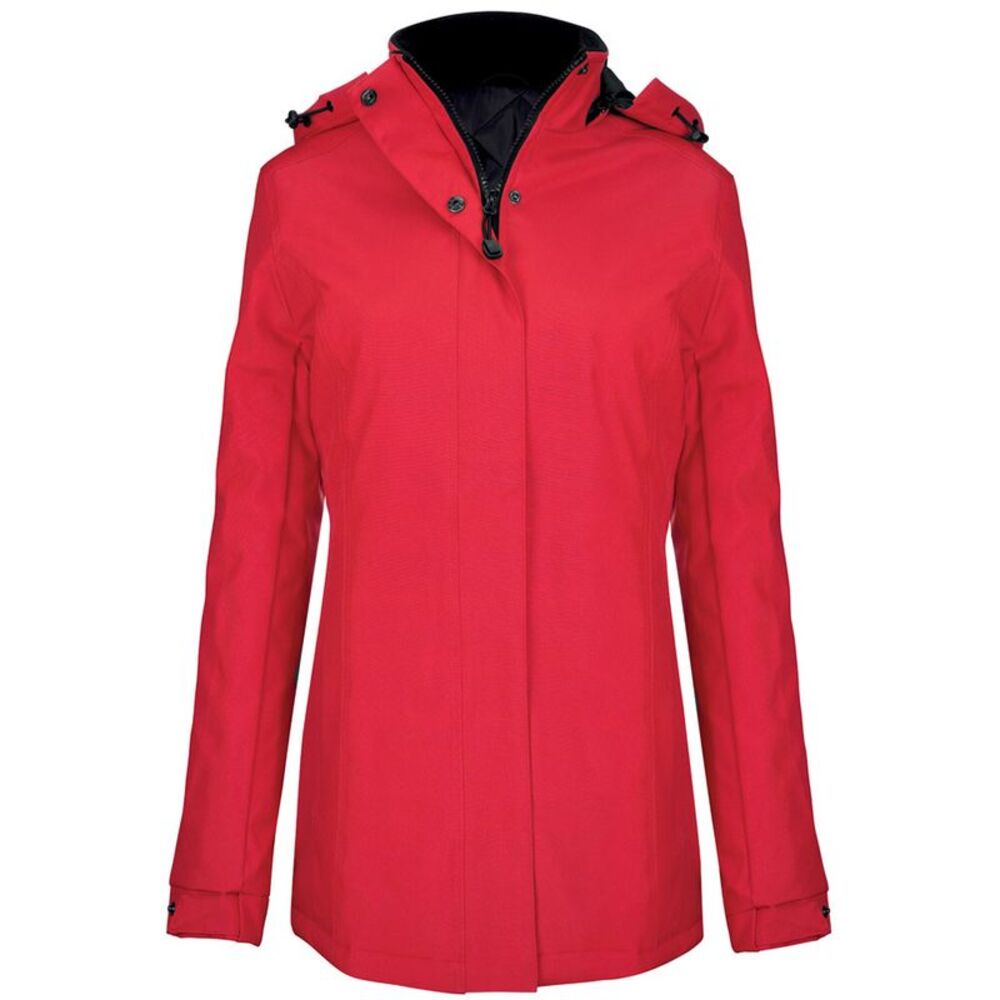 Kariban Womens/Ladies  Parka Jacket / Red